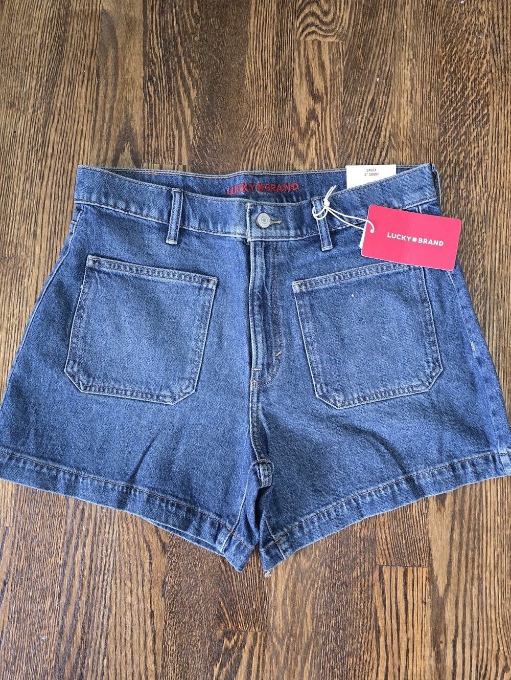 Lucky Brand  Blue Denim Baggy 5" Shorts NWT